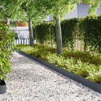 Berkfield Home Lawn Edgings 10 pcs Anthracite 100x0.5x20 cm Steel