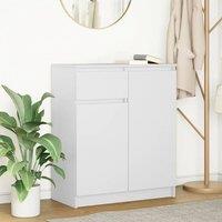 Berkfield Home Sideboard with Drawer White 71x35x84 cm Engineered Wood | Size: 71 x 35 x 84 cm