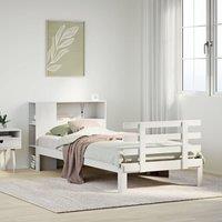 Berkfield Home Bookcase Bed without Mattress White 75x190 cm Small Single Solid Wood Pine
