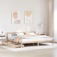 Bed Frame without Mattress 180x200 cm Super King Solid Wood Pine