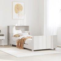 Bed Frame without Mattress White 90x200 cm Solid Wood Pine