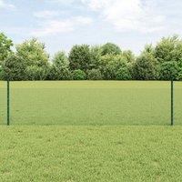 Chicken Wire Fence Set Set of 2 Green Galvanized Steel 25 x 0.5 m
