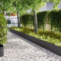 Lawn Edgings 20 pcs Black 100x0,5x30 cm Steel