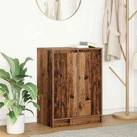 Berkfield Home Sideboard Old Wood 57x34x76 cm Engineered Wood in Brown | Size: 57 x 34 x 76 cm