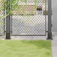 Post Bases Square 12 pcs Anthracite 81x81 mm Powder-coated Steel