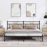 Bed Frame without Mattress Sonoma Oak 193x203 cm Engineered Wood