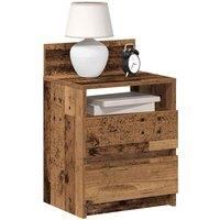 Bedside Cabinets 2 pcs with 2 Drawers Old Wood 40x33x60 cm