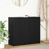 Berkfield Home Sideboard Black Oak 85x34x76 cm Engineered Wood | Size: 85 x 34 x 76 cm