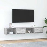 Berkfield Home TV Cabinets 2 pcs Grey Sonoma 80x31x25.5 cm Engineered Wood