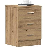 Berkfield Home Bedside Cabinets 2 pcs Artisan Oak 38x35x55 cm Engineered Wood in Brown | Size: 38 x 35 x 55 cm