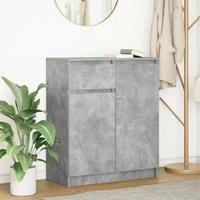 Sideboard with Drawer Concrete Grey 71x35x84 cm Engineered Wood
