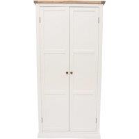 Cabinet Bits Cosenza 2 Door Wardrobe Brass Knob in Off-White