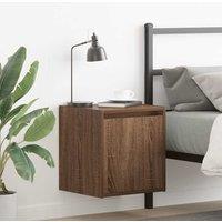 Wall-Mounted Bedside Cabinet Brown Oak 38x34x40 cm
