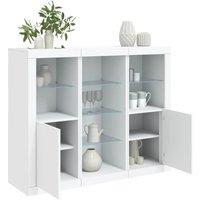 Berkfield Home Sideboards with LED Lights 3 pcs White Engineered Wood
