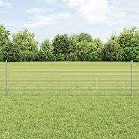 Garden Fence Set Set of 2 Galvanised steel 25 x 0.5 m Durable