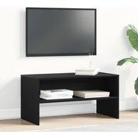 TV Cabinet Black Oak 80x40x40 cm Engineered Wood