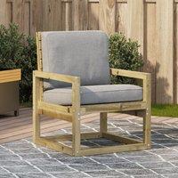 Berkfield Home Garden Chair 57.5x63x76 cm Impregnated Wood Pine in Brown
