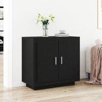 Berkfield Home Sideboard Black Oak 80x40x75 cm Engineered Wood | Size: 80 x 40 x 75 cm