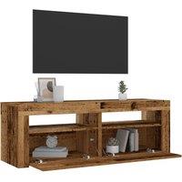 Bedside Cabinets 2 pcs with LEDs Old Wood 60x35x40 cm
