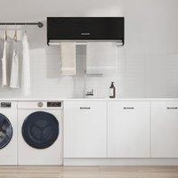 Berkfield Home Black Oak Wardrobe - 100x32.5x35 cm, Made from Engineered Wood | Size: 100x32.5x35 cm