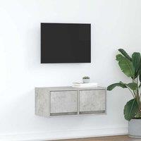 Berkfield Home TV Cabinet Concrete Grey 60x31x25.5 cm Engineered Wood