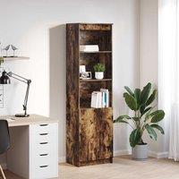 Berkfield Home Highboard Smoked Oak 50x35x180 cm Engineered Wood in Brown | Size: 50 x 35 x 180 cm