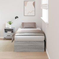 Berkfield Home Storage Bed Frame Grey Sonoma 100x200 cm
