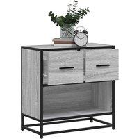 Berkfield Home Bedside Cabinet Grey Sonoma 60x31x60 cm Engineered Wood & Metal | Size: 60 x 31 x 60 cm