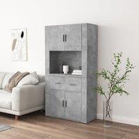 Berkfield Home Highboard Concrete Grey Engineered Wood