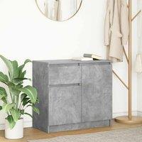Berkfield Home Sideboard with Drawer Concrete Grey 71x35x65 cm Engineered Wood | Size: 71 x 35 x 65 cm