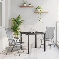 Berkfield Home 3 Piece Garden Dining Set Anthracite Steel