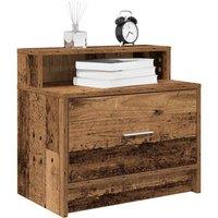 Berkfield Home Bedside Cabinets with Drawer 2 pcs Old Wood 51x31x47 cm in Brown | Size: 51 x 31 x 47 cm