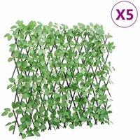 Berkfield Home Berkfield Artificial Ivy Trellis Expandable 5 pcs Green 180x65 cm
