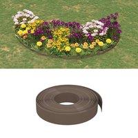 Garden Edgings 5 pcs Brown 10 m 10 cm Polyethylene