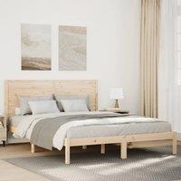 Berkfield Home Extra Long Bed Frame without Mattress 140x210 cm Solid Wood in Brown