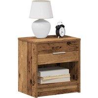 Bedside Cabinets 2 pcs with Drawer Old Wood 39x28x41 cm