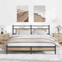Berkfield Home Bed Frame without Mattress Sonoma Oak 183x213 cm Engineered Wood in Brown