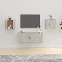 Berkfield Home Wall Mounted TV Cabinets 2 pcs Concrete Grey 40x34.5x40 cm