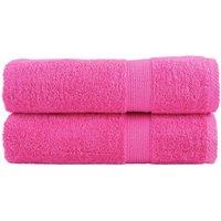 Berkfield Home Premium Hand Towels SOLUND 2 pcs Pink 50x100 cm 600 gsm