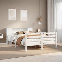 Berkfield Home Bookcase Bed without Mattress White 140x190 cm Solid Wood Pine