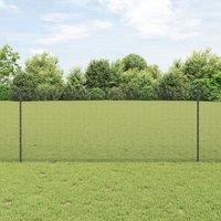 Chicken Wire Fence Set Set of 2 Grey Metal 10 x 1 m fence