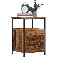 Bedside Cabinet Old Wood 34x35.5x50 cm Engineered Wood