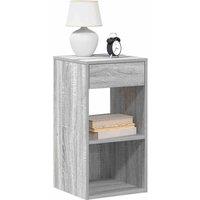 Berkfield Home Bedside Cabinets with Drawer 2 pcs Grey Sonoma 35x34x66.5 cm