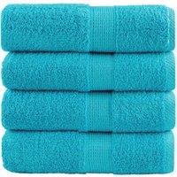 Premium Guest Towels SOLUND 4 pcs Turquoise 30x50 cm 600 gsm