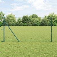Berkfield Home Hexagon Fence Green 1.2x10 m Steel