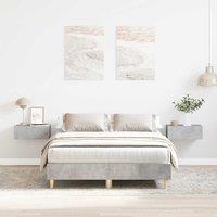 Berkfield Home Bed Frame No Mattress Concrete Grey 120x200 cm Engineered Wood | Size: Small Double