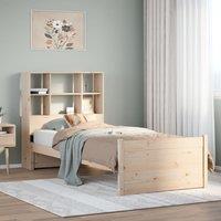 Bookcase Bed without Mattress 90x200cm Solid Wood Pine