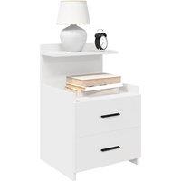 Berkfield Home Bedside Cabinets 2 pcs with 2 Drawers White 40x36.5x62 cm