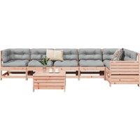 7 Piece Garden Sofa Set Solid Wood Douglas Fir
