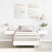 Berkfield Home Bed Frame No Mattress White 75x190 cm Small Single Engineered Wood